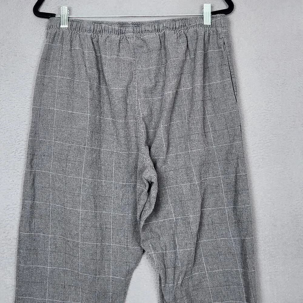 Polo Ralph Lauren Pajama Pants Mens XL Gray Cotton Plaid Lounge Sleepwear